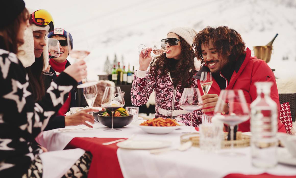 Apres Ski Fine Dining with wine accompaniment