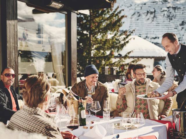 Fine dining with wine accompaniment at the BURG Hotel Lech am Arlberg