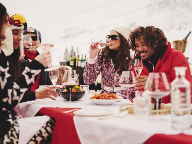 Apres Ski Fine Dining with wine accompaniment